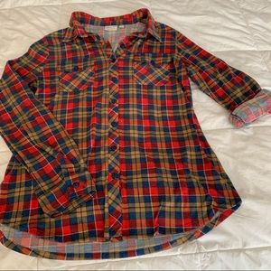 Urban Girl Plaid Button Down Flannel